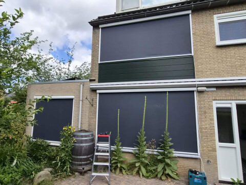 Zonwering windvast screens woerden woning somfy montage